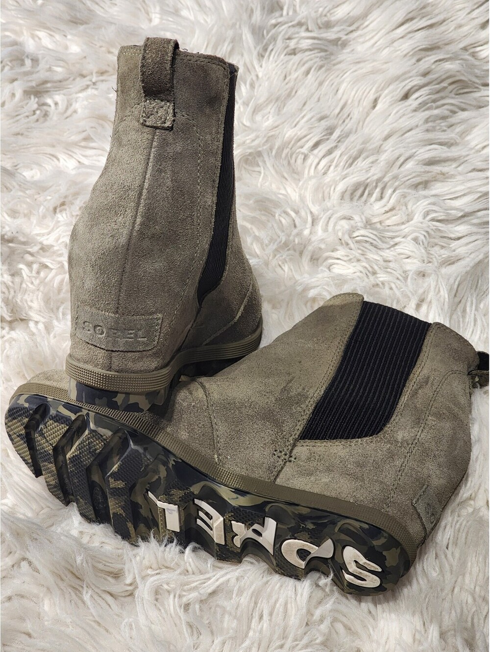 Botas Sorel Size 8 Color Green 10175 CJF 1019 220 Waterpoof Leather